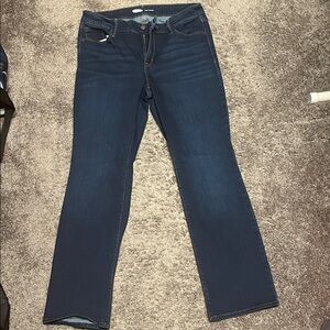 Old Navy Women's Dark Blue Straight Leg Jeans